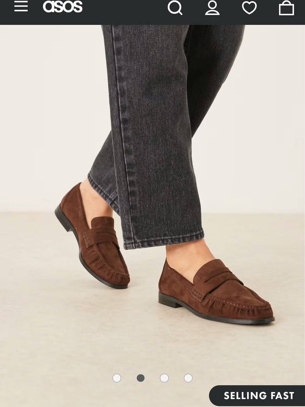 ASOS DESIGN Minnie Ruched Detail Penny Loafer